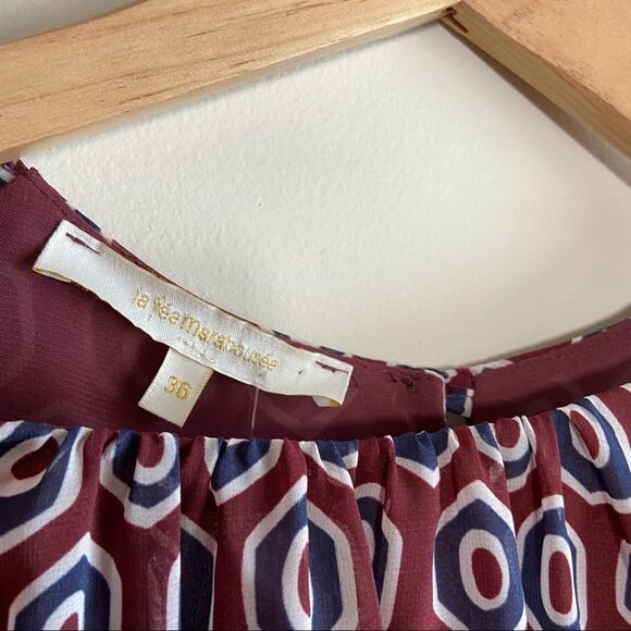 La Fée Maraboutée Sheer Sleeveless Geometric Patterned Dress Size 4 - Picture 6 of 6